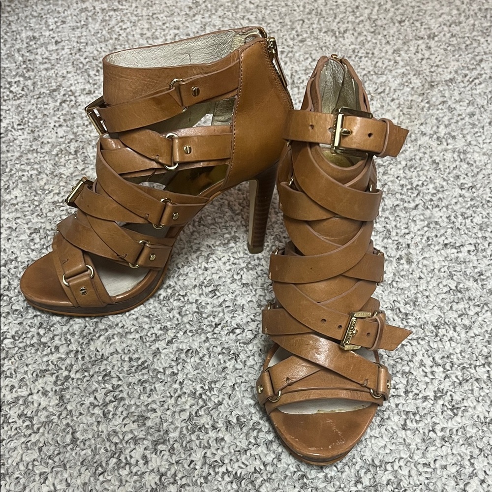 Michael Kors Tan Strappy Heels